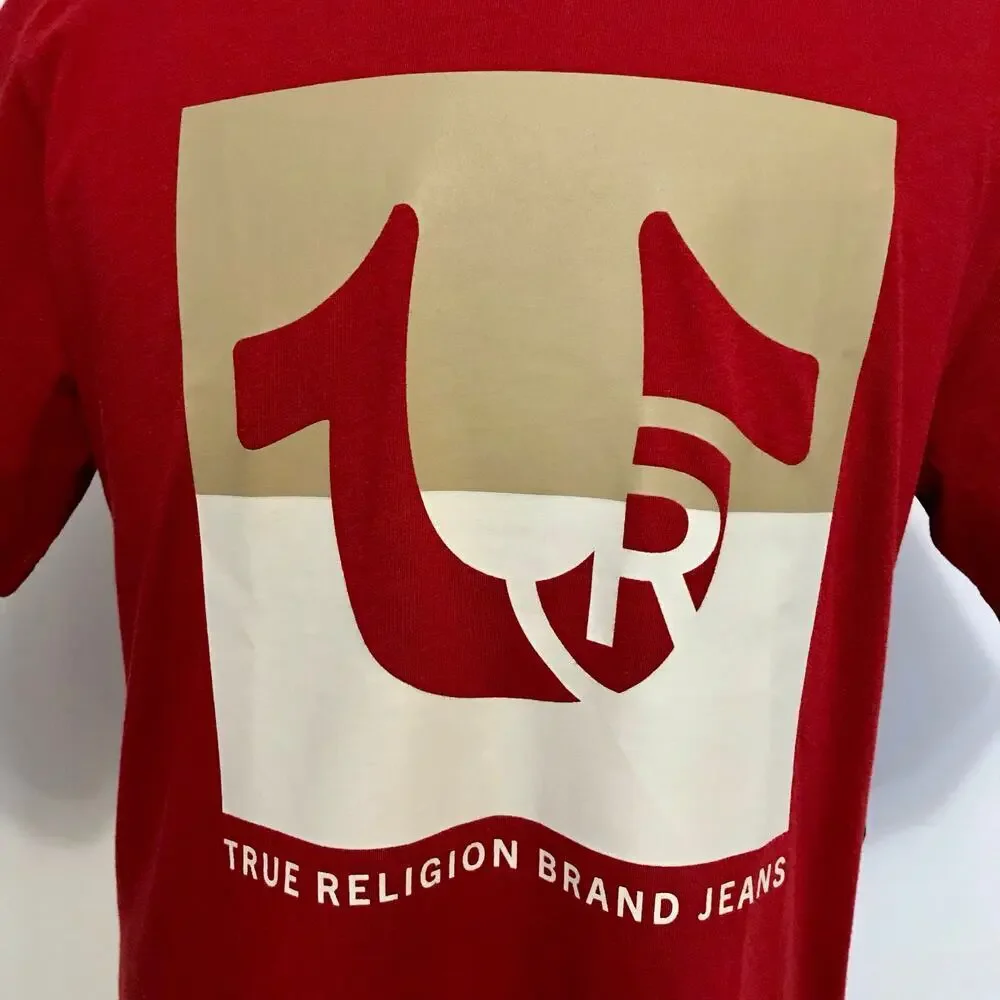 True Religion NWT Red Graphic Short Sleeves Shirt Men L